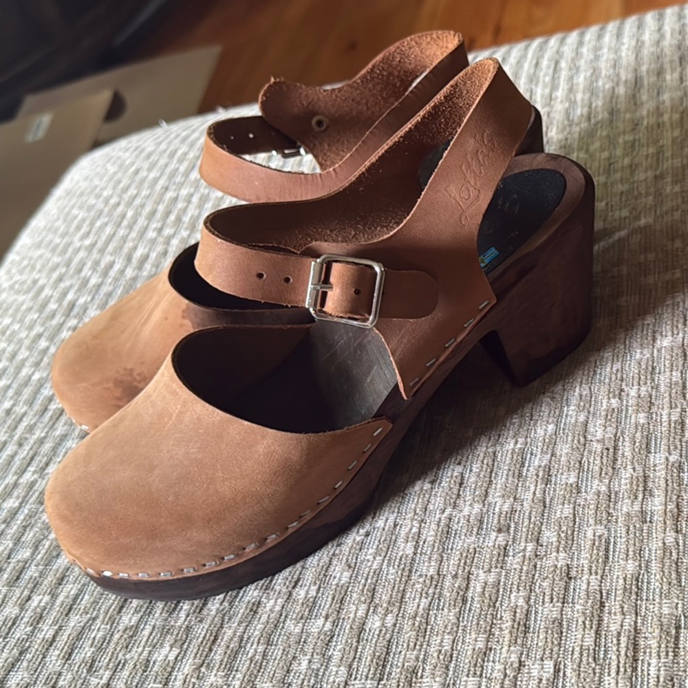 Lotta From Stockholm Brown Leather Mules